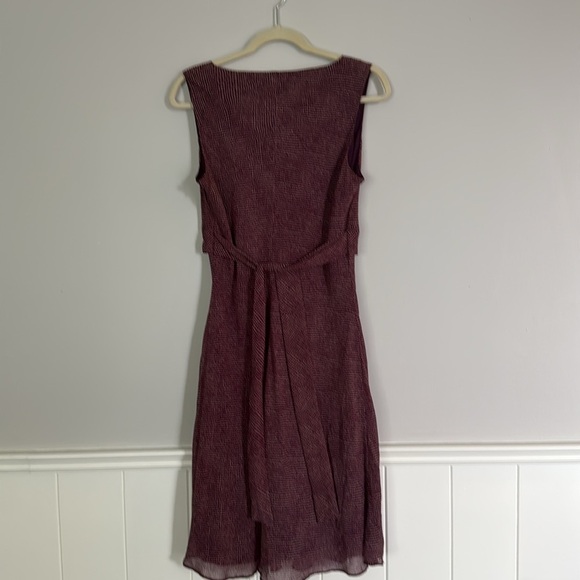 Ann Taylor Purple Midi Dress silk size 12 - Picture 7 of 7